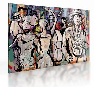 Staklena slika - Večer jazza (70x50 cm)