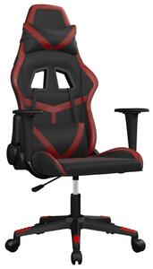 VidaXL Igraća stolica crna i crvena boja vina od umjetne kože