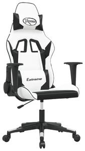 VidaXL Igraća stolica bijelo-crna od umjetne kože