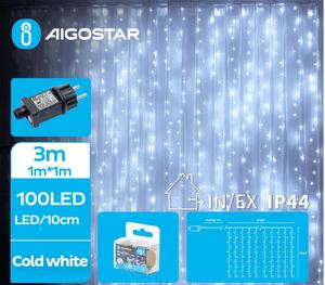 Aigostar - LED Vanjske božićne lampice 100xLED/8 funkcija 4x1m IP44 hladna bijela