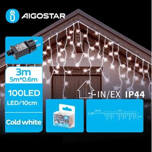 Aigostar - LED Vanjske božićne lampice 100xLED/8 funkcija 8x0,6m IP44 hladna bijela