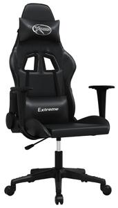 VidaXL Masažna igraća stolica crna od umjetne kože