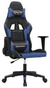 VidaXL Masažna igraća stolica crno-plava od umjetne kože