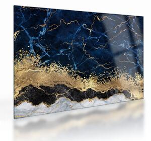 Staklena slika - Temno modri marmor (70x50 cm)
