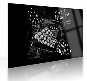 Staklena slika - Risba v slogu Banksyja (70x50 cm)