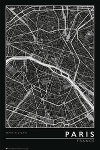 Poster Paris - City Map, (61 x 91.5 cm)