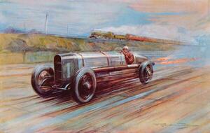 Reprodukcija The aero-engined 12-cylinder Sunbeam, Crosby, Frederick Gordon (1885-1943)