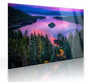 Staklena slika - jezero Tahoe, Sierra Nevada, Kalifornija, ZDA (70x50 cm)
