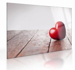 Staklena slika lesenega srca (70x50 cm)