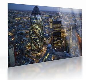 Staklena slika - Večerna panorama Londona (70x50 cm)