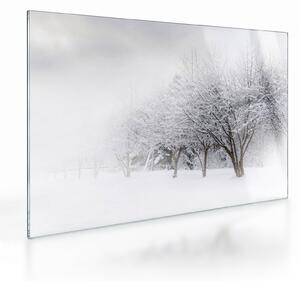 Staklena slika - Zimska ulica (70x50 cm)