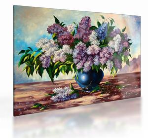 Staklena slika - Šopek lila (70x50 cm)