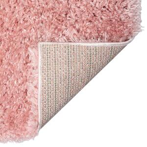VidaXL Čupavi tepih s visokim vlaknima ružičasti 160 x 230 cm 50 mm