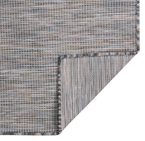 VidaXL Vanjski tepih ravnog tkanja 80 x 150 cm smeđe-plava