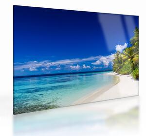 Staklena slika tropske plaže (70x50 cm)