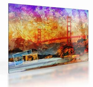 Staklena slika - Golden Gate, San Francisco, Kalifornija (70x50 cm)