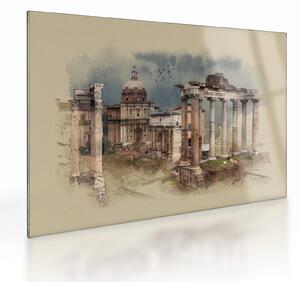 Staklena slika - Rimski forum, Rim, Italija (70x50 cm)