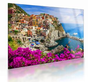 Staklena slika - Italijanska vasica Manarola (70x50 cm)