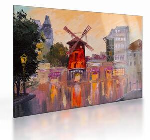 Staklena slika - Moulin rouge, Pariz, Francija (70x50 cm)