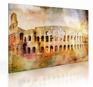 Staklena slika - digitalno slikanje, Kolosej, Rim, Italija (70x50 cm)