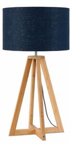 Stolna lampa s plavim sjenilom i Good & Mojo Everest bambusovom konstrukcijom