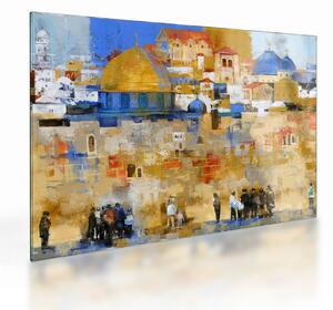 Staklena slika - Zid objokovanja, Jeruzalem, Izrael (70x50 cm)