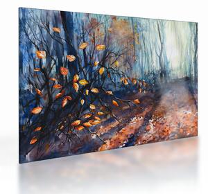 Staklena slika - Jesenski sončni žarki (70x50 cm)