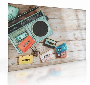 Staklena slika - Retro radio (70x50 cm)