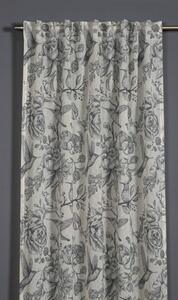 Siva zavjesa 135x245 cm Birds and Roses – Sehlbach