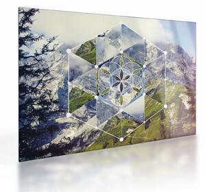Staklena slika - Geometrijski lik (70x50 cm)