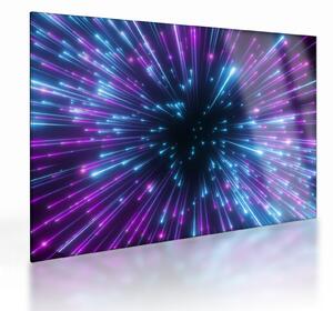 Staklena slika - Neonski prostor (70x50 cm)