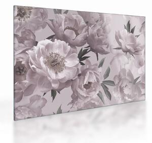 Staklena slika - Vintage cvetovi potonike (70x50 cm)