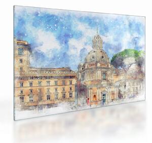 Staklena slika - Cerkev Santa Maria di Loreto, Rim, Italija (70x50 cm)