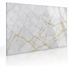 Staklena slika - Marmor iz belega zlata (70x50 cm)