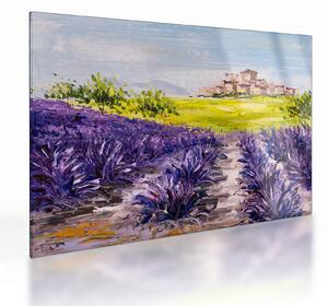 Staklena slika - Provansa, Francija, oljna slika (70x50 cm)