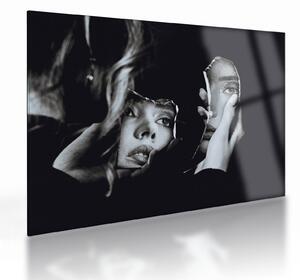 Staklena slika - Pogled v ogledalo (70x50 cm)