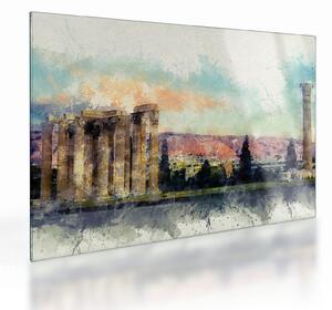 Staklena slika - Akropola, Atene, Grčija (70x50 cm)