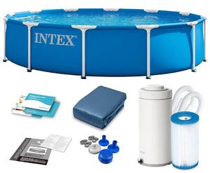 Intex bazen s napuhavajućim prstenom 366 x 76 cm, set 10 u 1 plavi