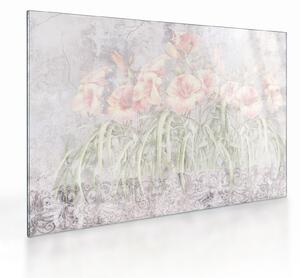 Staklena slika - Freska lilij (70x50 cm)