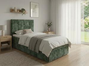 Tapecirani krevet boxspring DIRELIS VIBE 90x200 cm tamno zelena Madrac: Bonell opružni madrac
