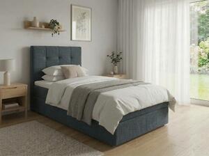 Tapecirani boxspring krevet DIRELIS VIBE 90x200 cm tamno siva Madrac: Bonell opružni madrac