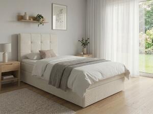 Tapecirani boxspring krevet DIRELIS VIBE 90x200 cm kremasti Madrac: Bonell opružni madrac