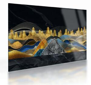 Staklena slika - Zlate gore (70x50 cm)
