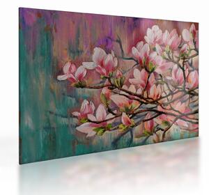Staklena slika - Oljna slika, Cvetoča sakura (70x50 cm)