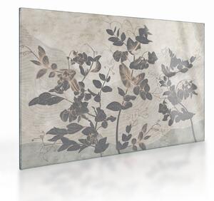 Staklena slika - Teksturirani listi (70x50 cm)