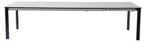 MWH Vrtni stol (D x Š x V: 295,5 x 103 x 74 cm, Visokotlačno prešani laminat (HPL), Crne boje, Na izvlačenje)