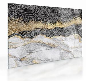 Staklena slika - Mandala v marmorju (70x50 cm)