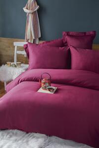 Posteljina s plahtom Saten Simply Burgundy 140x200