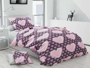 Pamučna posteljina KASUGA ružičasta + jastučnica 40 x 40 cm Dimenzije posteljine: 70 x 90 cm | 140 x 200 cm