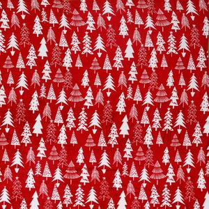 Crvena božicna deka od mikropliša CHRISTMAS TREES Dimenzije: 160 x 200 cm